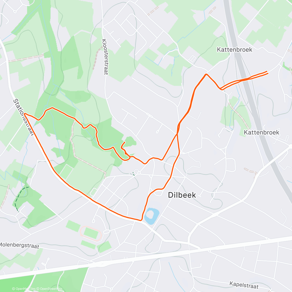 Map of the activity, X-Mas run - In Da Bank