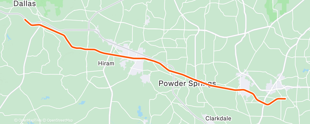 Map of the activity, Morning Ride