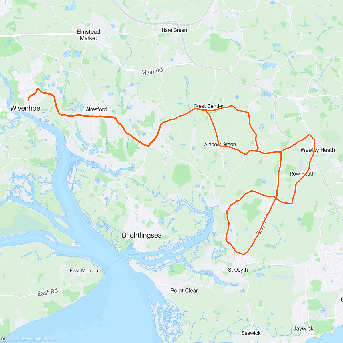 Map of the activity, Sunday Loops ⚡️🚴‍♀️