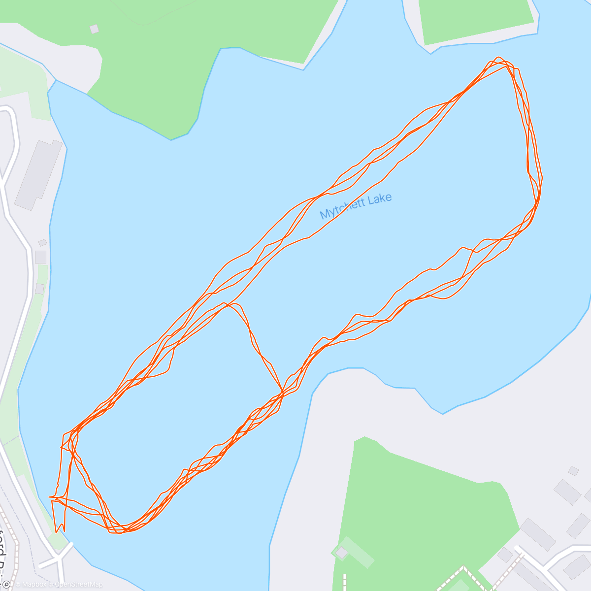 Map of the activity, Quays Swim 5kms 17°c