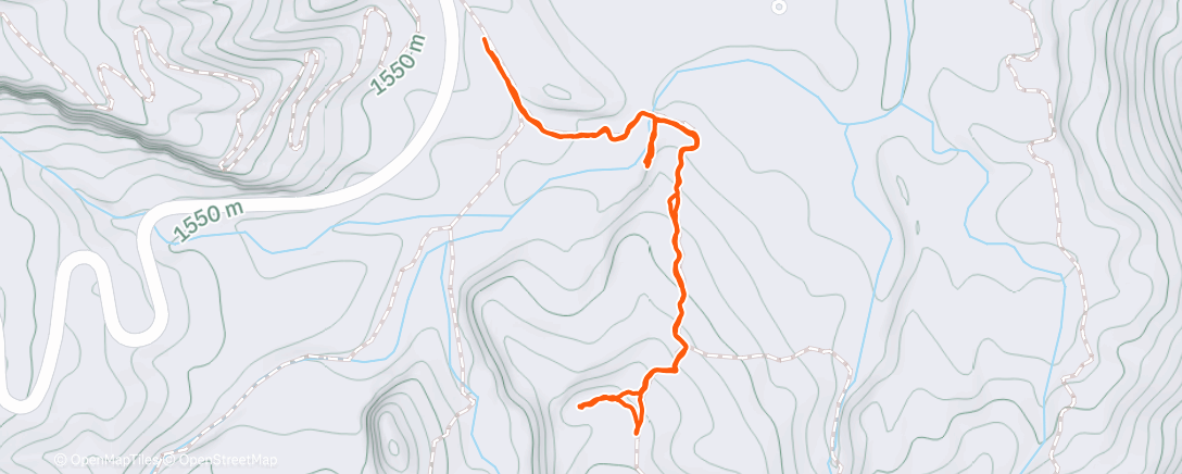 Map of the activity, Afternoon Hike