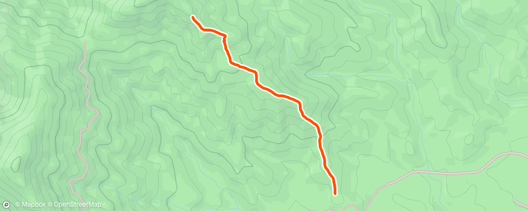 Map of the activity, Crew PT Hike Test
