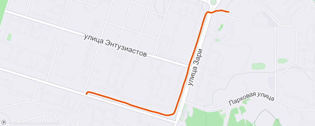 Map of the activity, Evening Ride