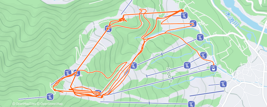 Map of the activity, Slopes - A day skiing at Hakuba Happo-One Winter Resort