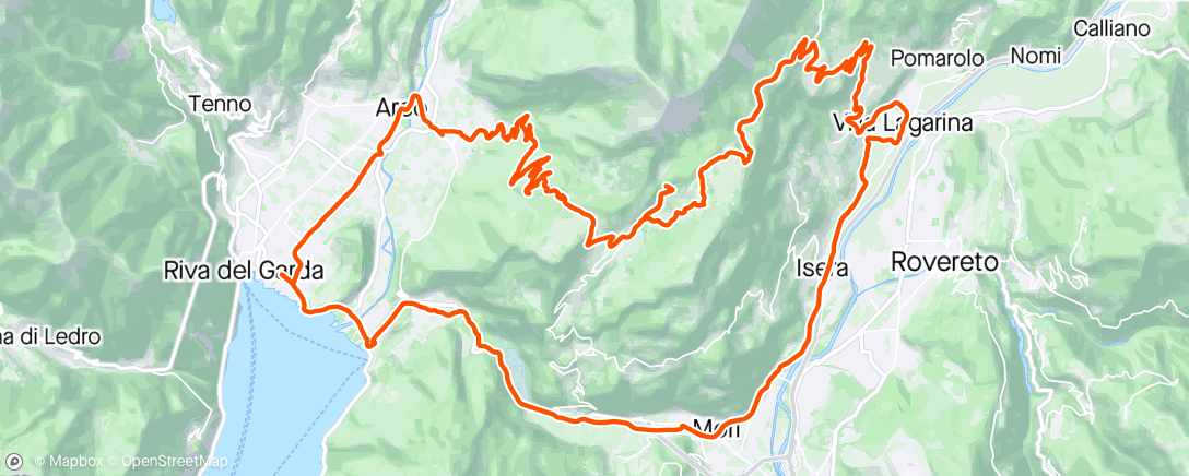 Map of the activity, Riva del Garda - Mont Velo