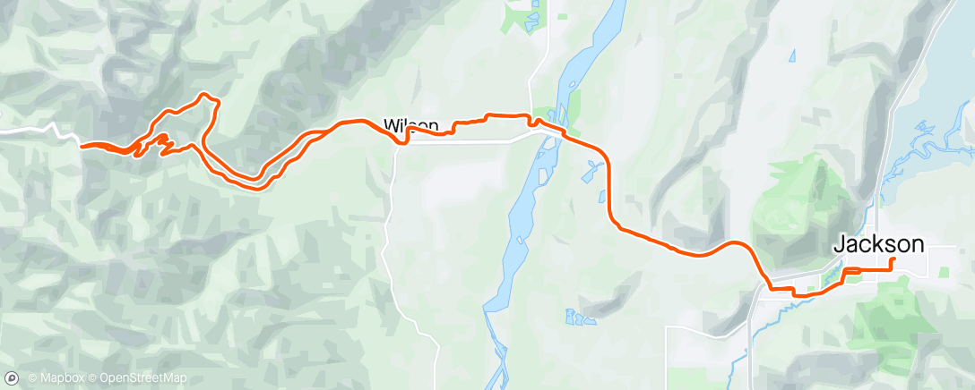 Map of the activity, Teton Pass