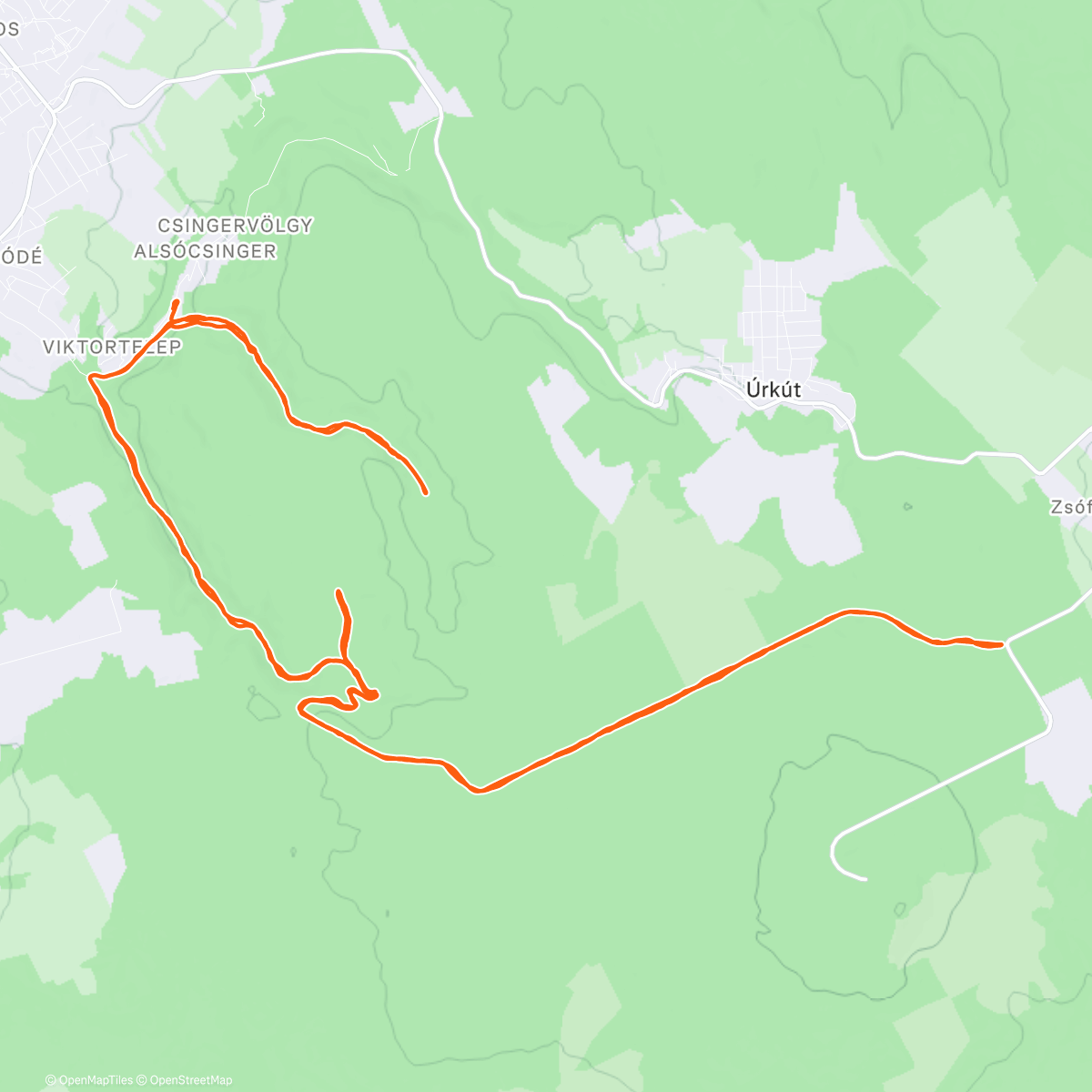 Map of the activity, Afternoon Mountain Bike Ride