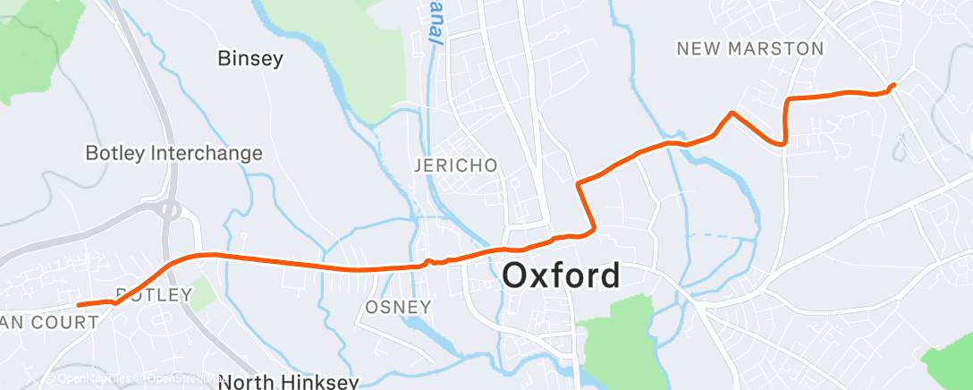 Map of the activity, Afternoon Ride