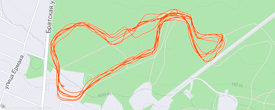 Mapa de la actividad (Evening Roller Ski)