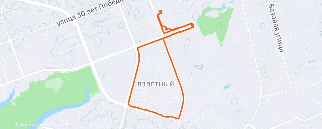 Map of the activity, Morning Run
