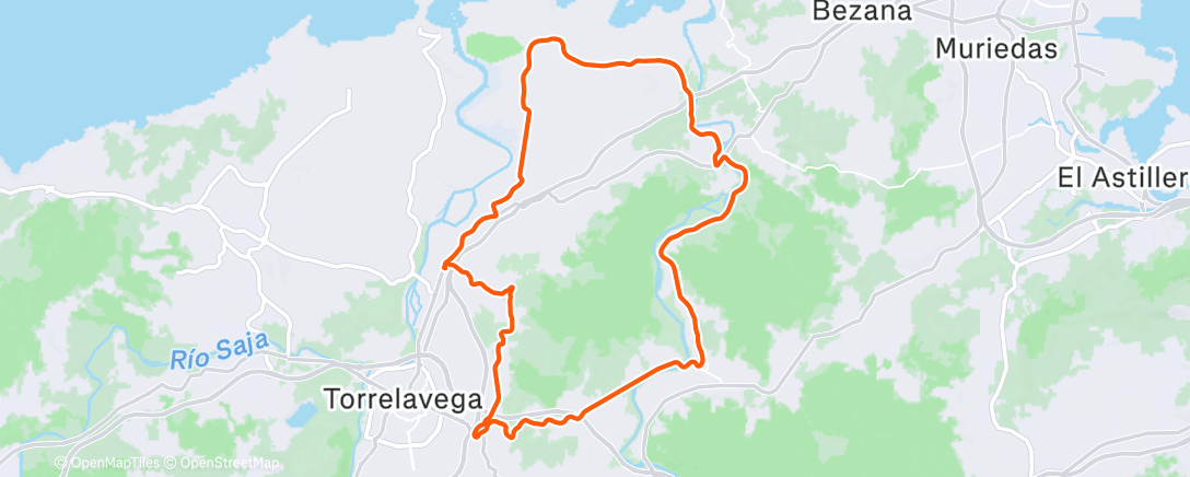 Map of the activity, Lunch Ride
