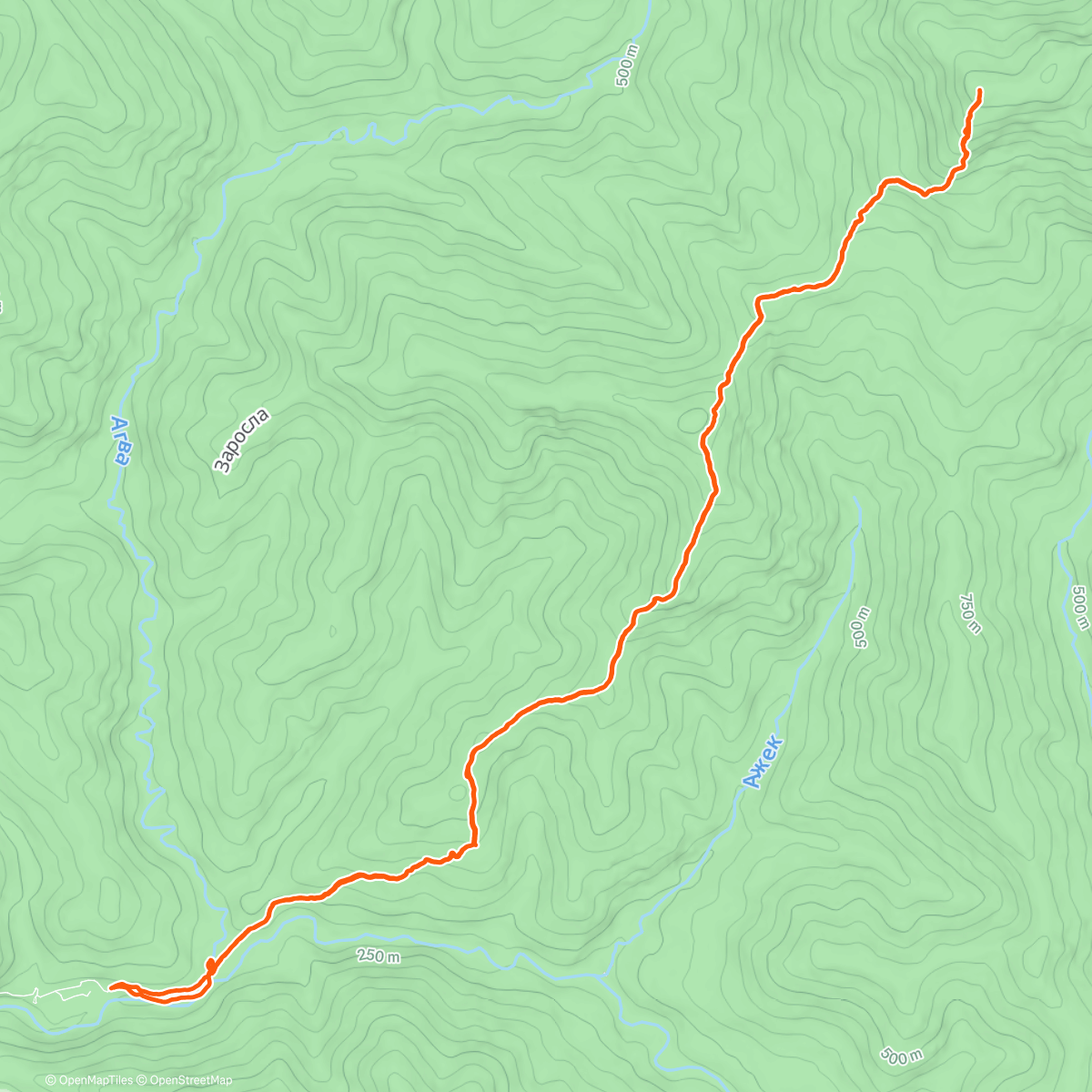 Map of the activity, Сахарная