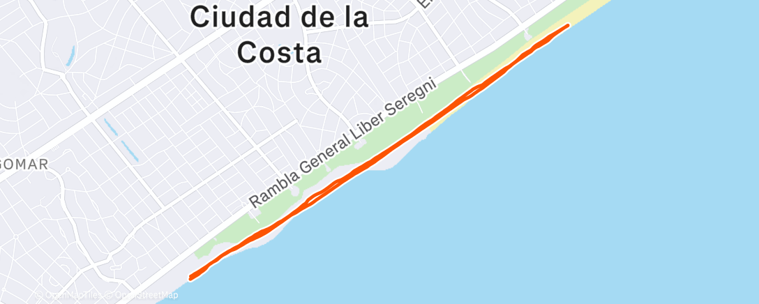 Map of the activity, Carrera vespertina