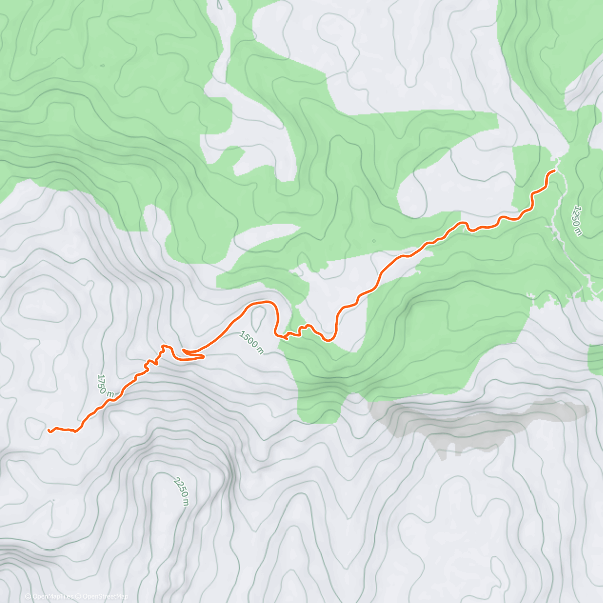 Map of the activity, Giona Hike Day 2