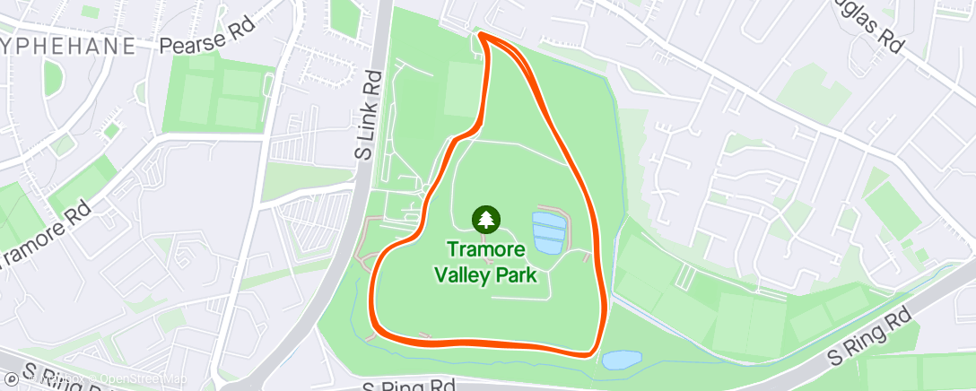 Map of the activity, Tramore Valley Park Parkrun