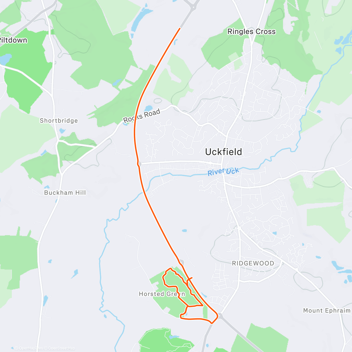 Map of the activity, Afternoon Walk