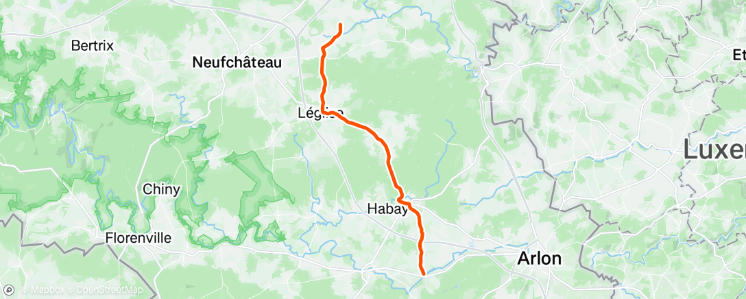 Map of the activity, Sortie vélo le matin