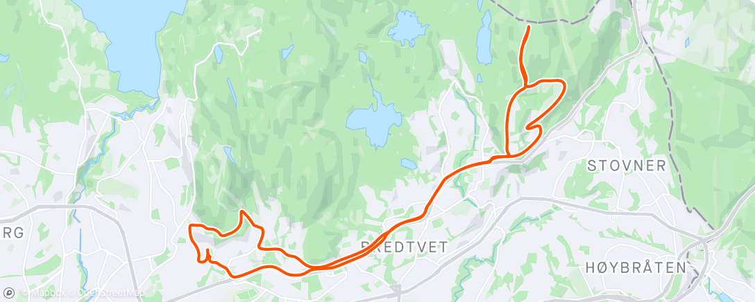Map of the activity, Topptur besøk på Røverkollen