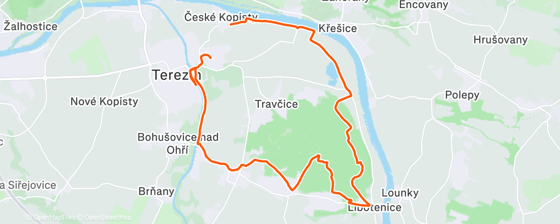 Map of the activity, Morning Run