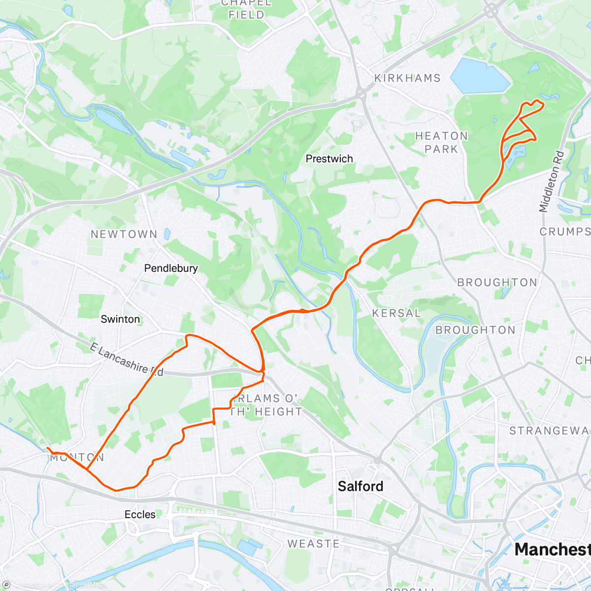 Map of the activity, Morning Run