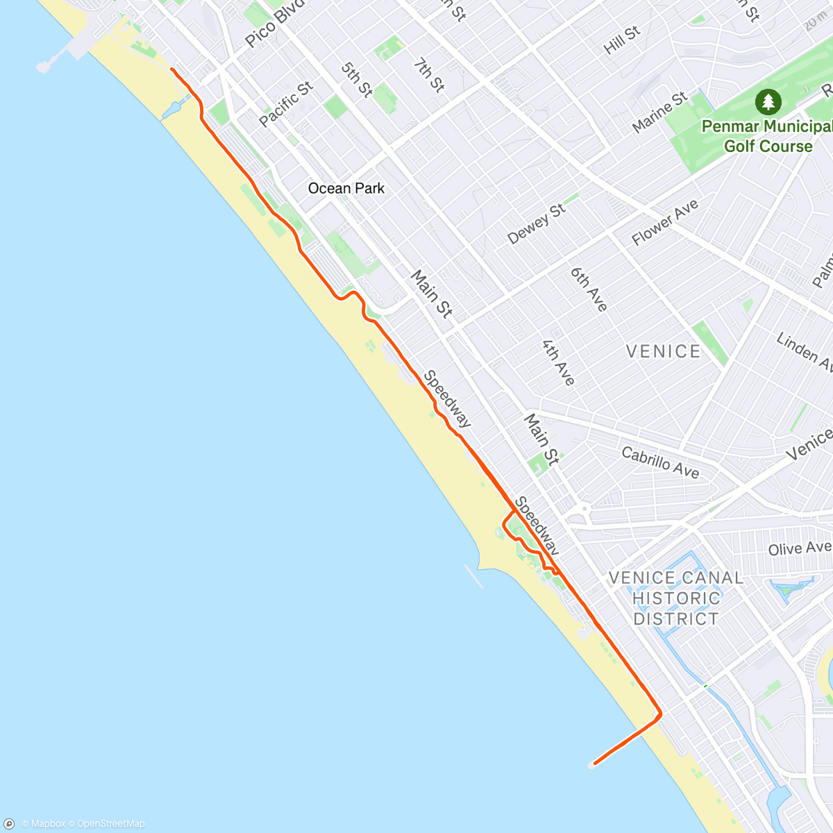 Map of the activity, LOS ANGELES MORNING RUN 🏃🏻‍♀️❤️