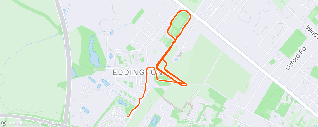 Map of the activity, Eddington parkrun