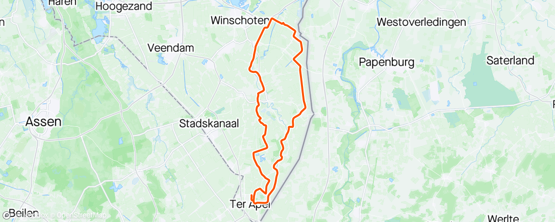 Map of the activity, Klooster tocht met veel wind