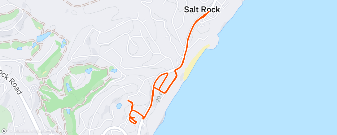 Map of the activity, Afternoon Run