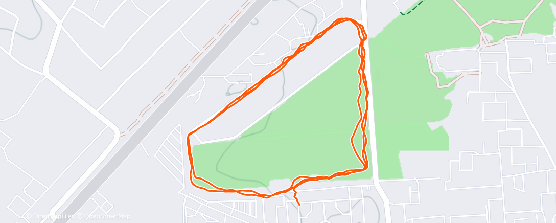 Map of the activity, Afternoon Trail Run