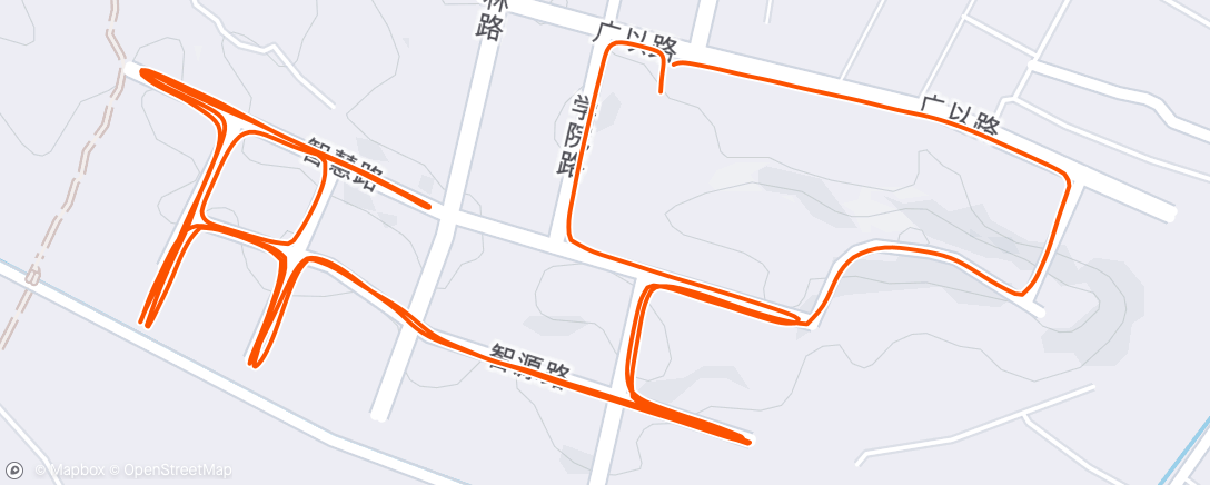 Map of the activity, Evening Run