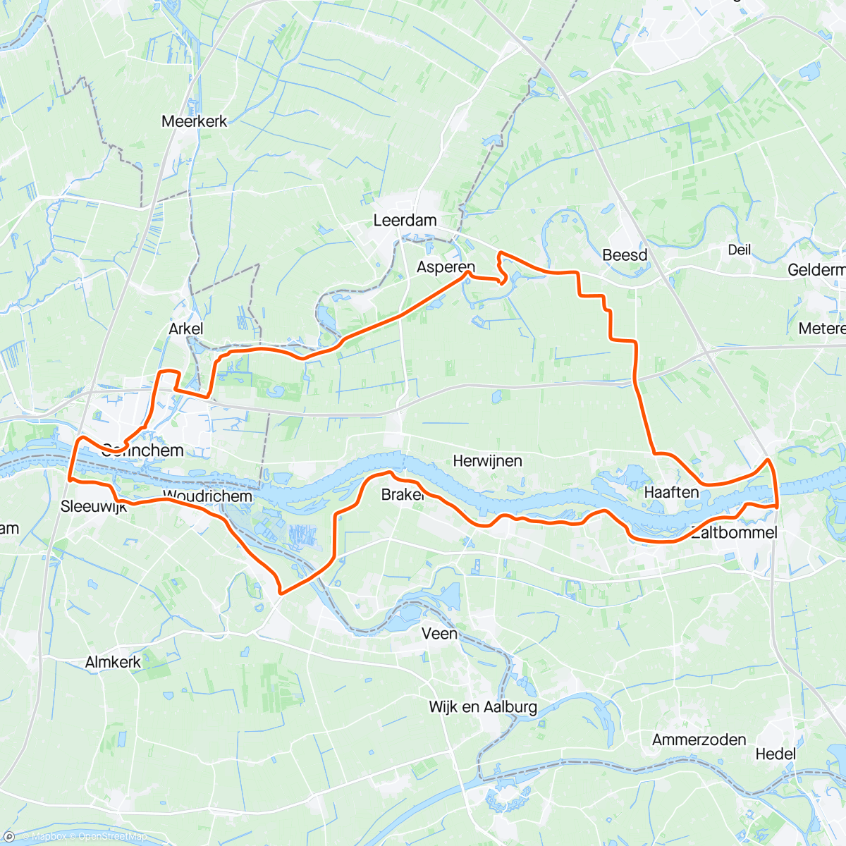Map of the activity, Over de dijken