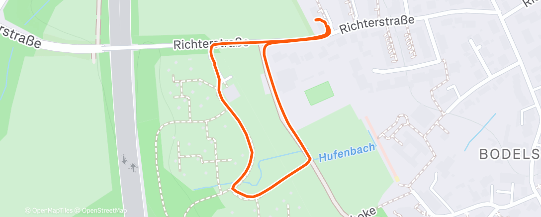 Map of the activity, Abendspaziergang