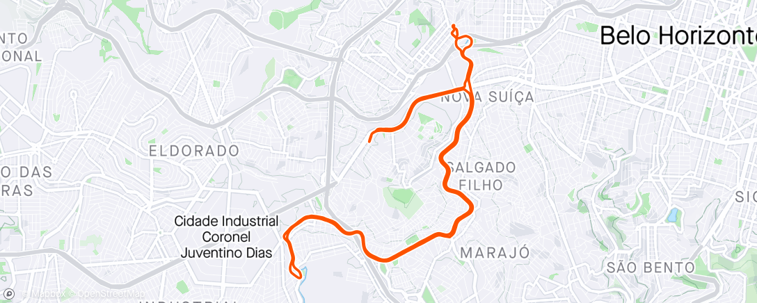 Map of the activity, Pedal com Brunão
