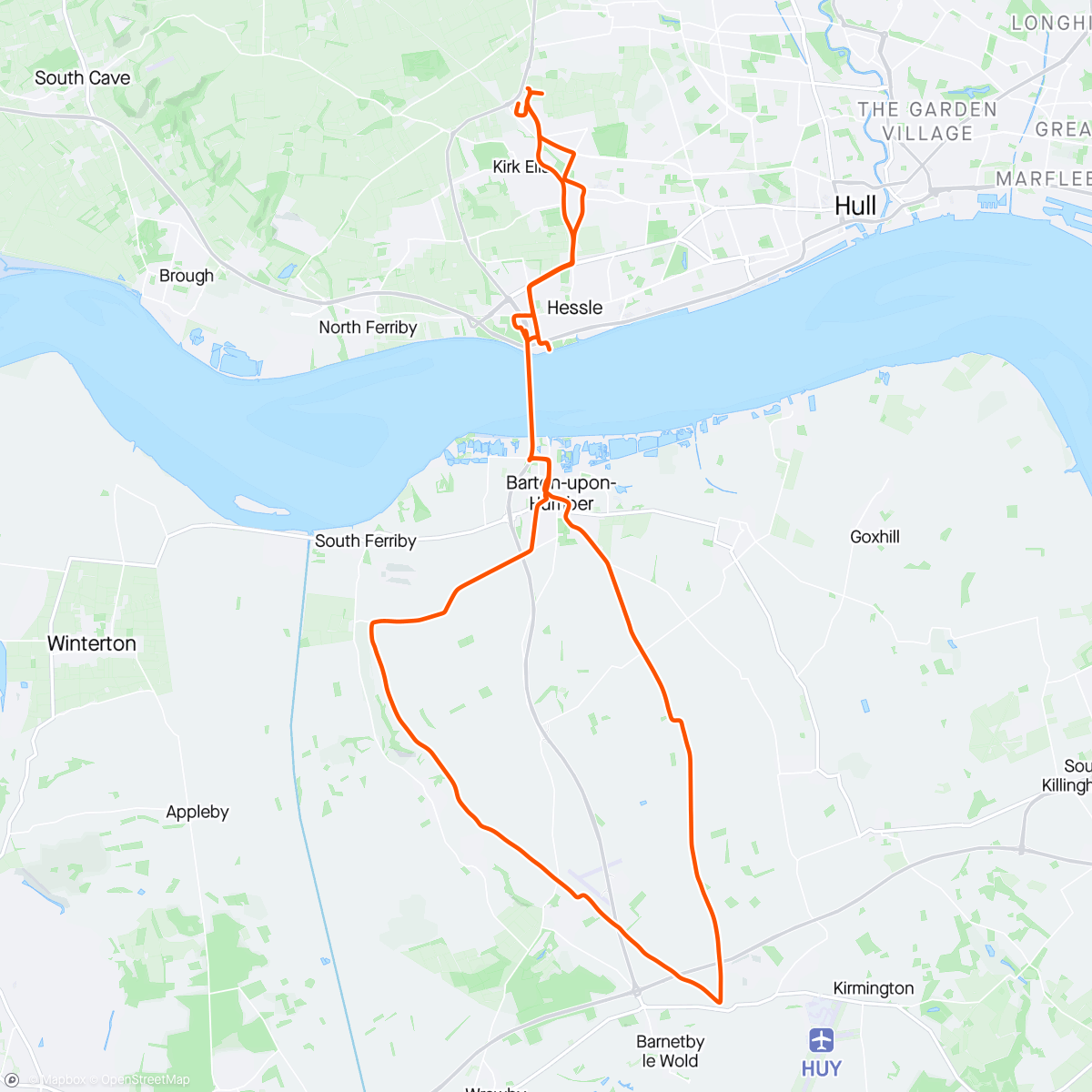 Map of the activity, Humber bridge loop