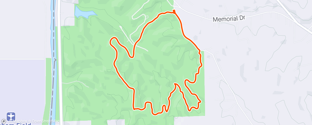 Map of the activity, Lap Around Stone Park