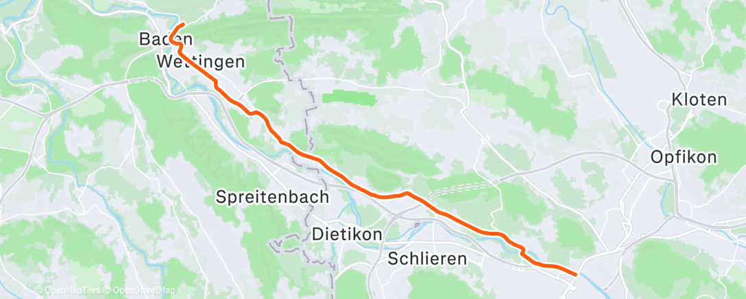 Map of the activity, Morning Ride