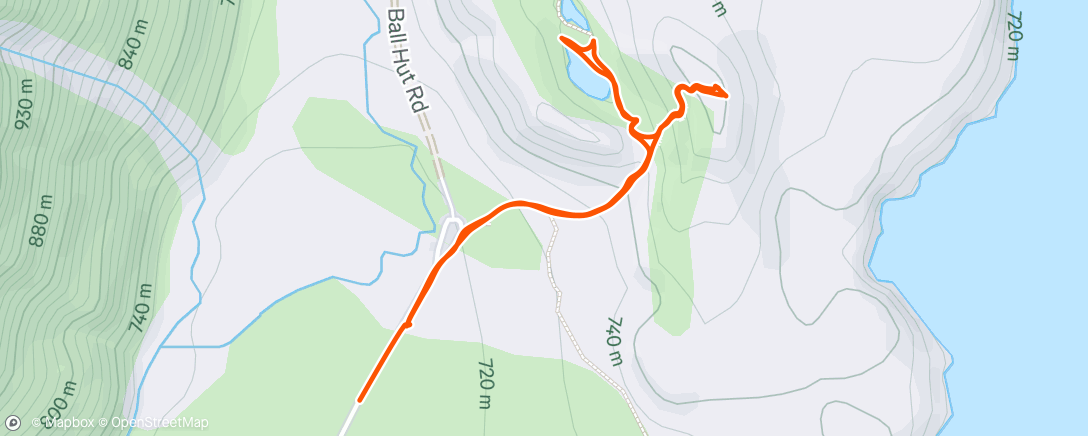 Map of the activity, Afternoon Hike