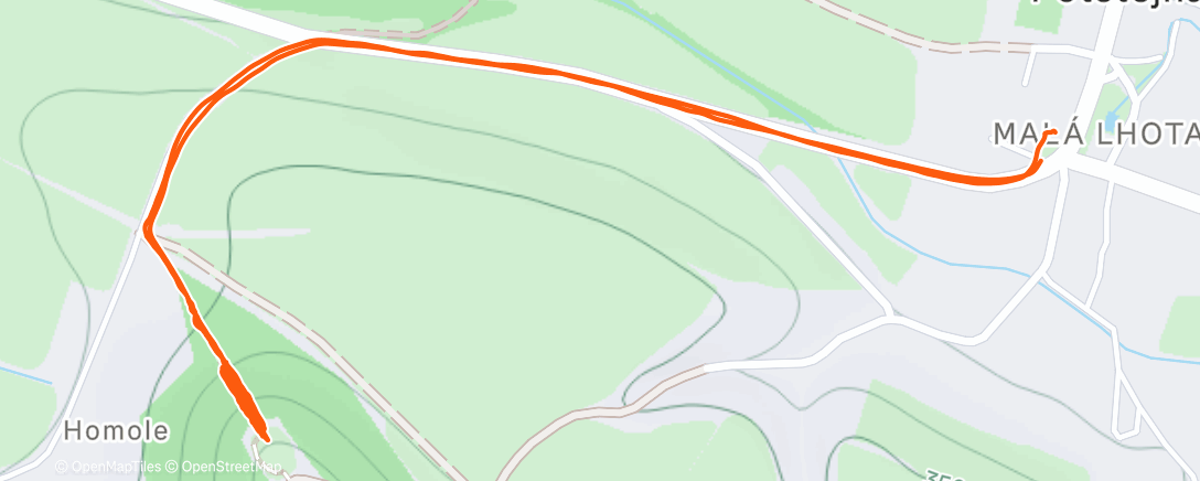 Map of the activity, Lunch Run