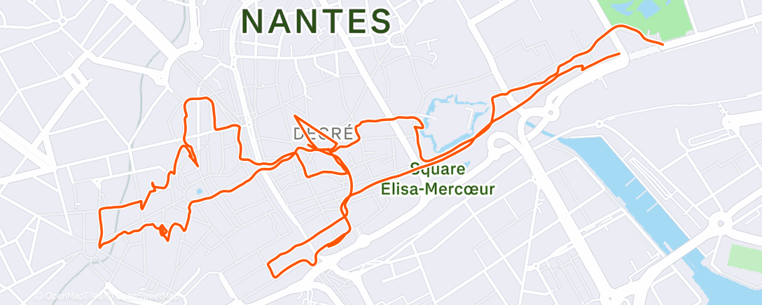 Карта физической активности (Découverte Nantes)