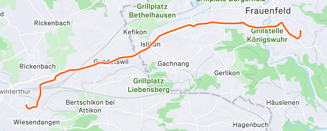 Map of the activity, Fahrt am Nachmittag