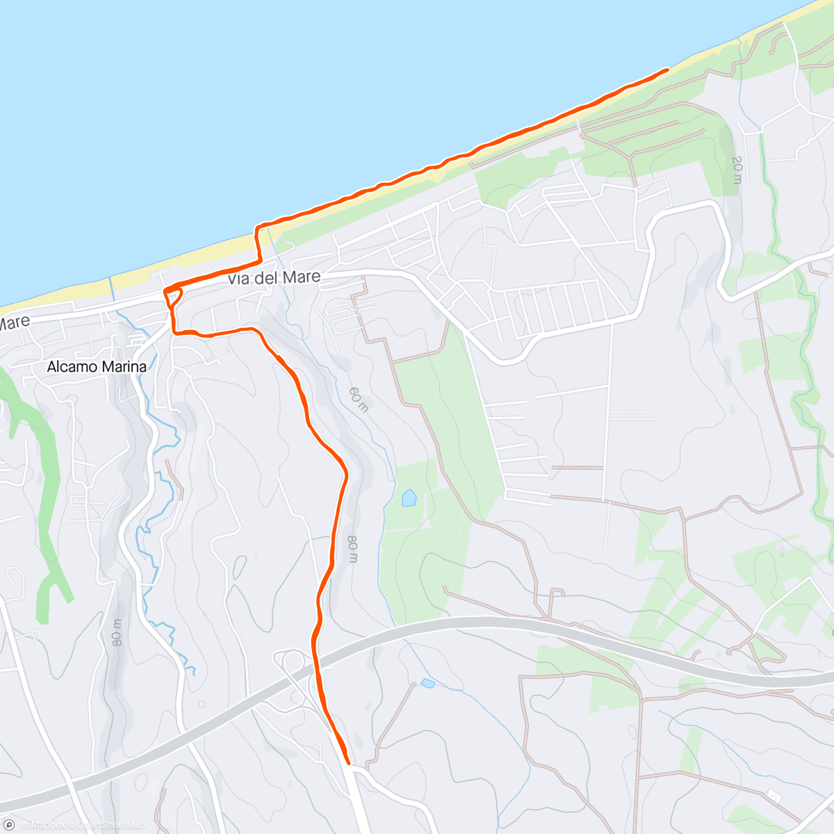 Map of the activity, Trail du weekend