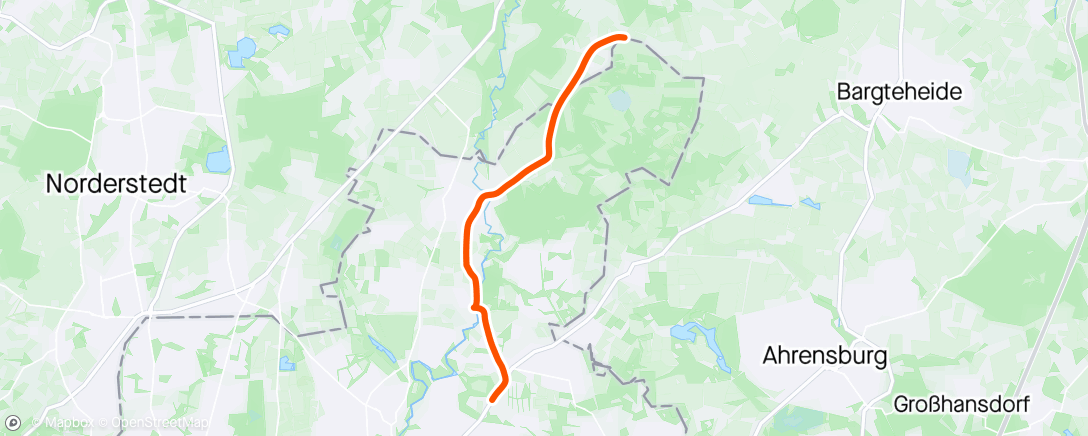 Map of the activity, Verlorene Kilometer wegen vergessenem Start