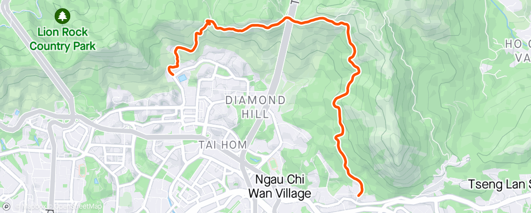 Map of the activity, ☁️ Shatin Pass Jat's Incline 沙田坳 扎山