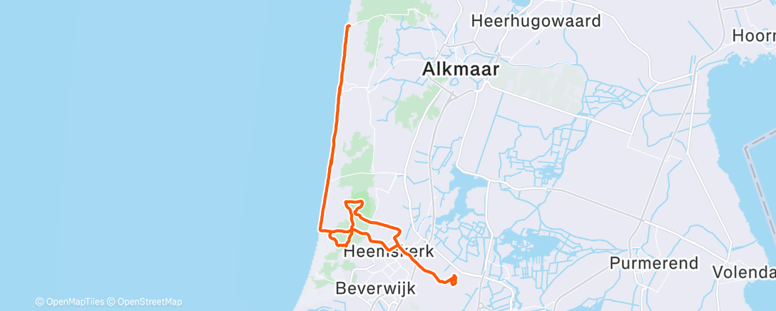 Map of the activity, Fietsen