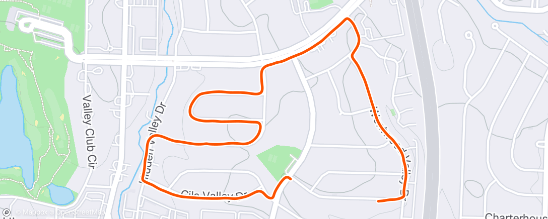 Map of the activity, Evening Walk