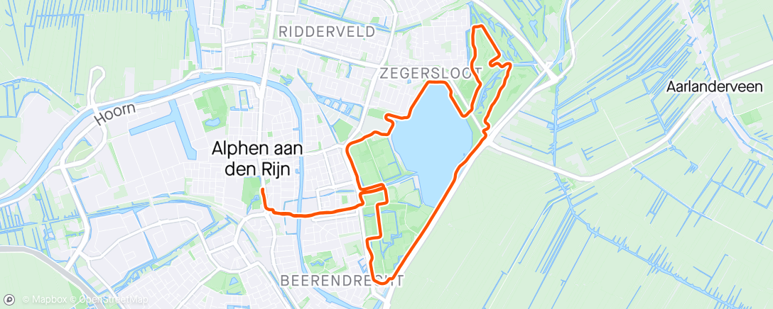 Map of the activity, Uurtje heel relaxed 😊