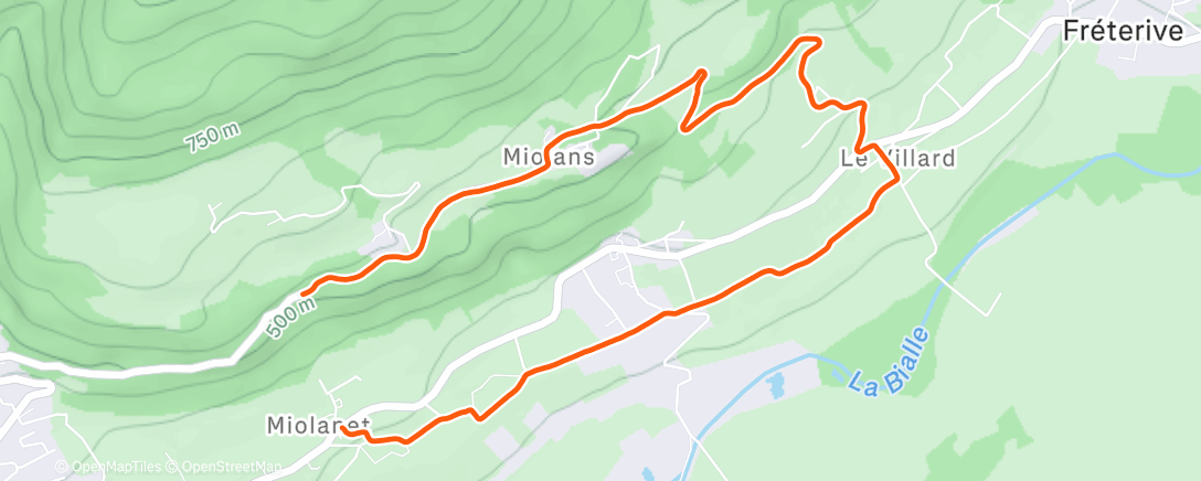 Map of the activity, Randonnée dans l'après-midi