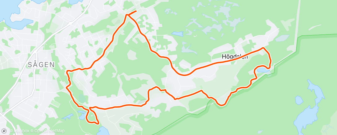 Map of the activity, Kvällsdistans