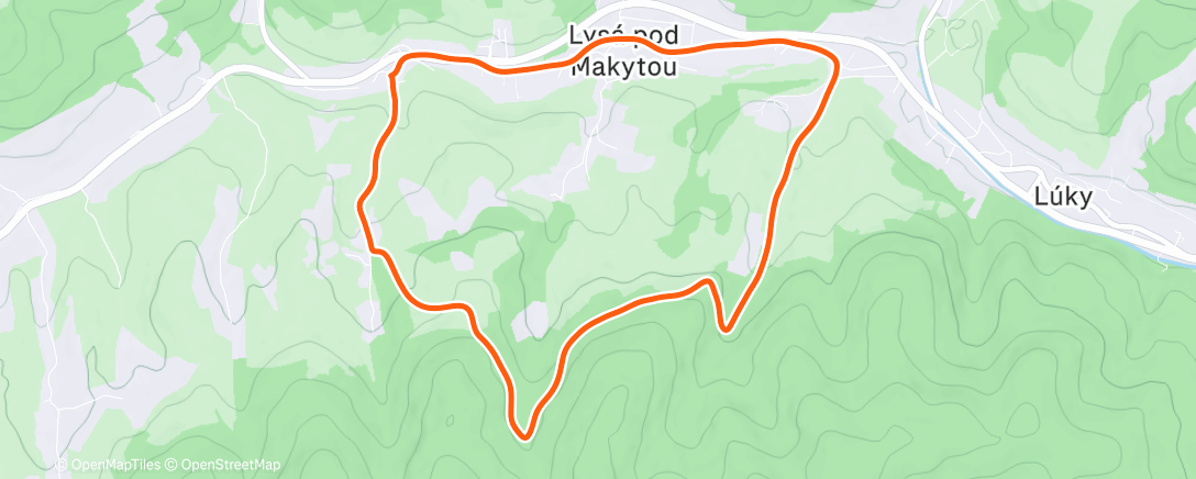 Map of the activity, Morning Trail Run