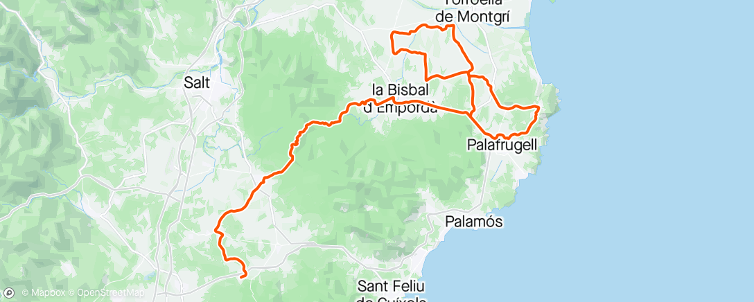 Map of the activity, Can Carbonell - Pallaia - Llaneo Palafrugell